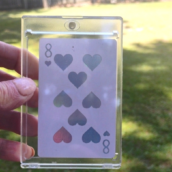 Accessories - Dior Holographic Playing Card 8 Of ❤️. In A Magnetic Case